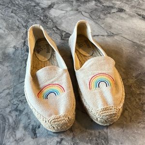 Soludos canvas and jute rainbow espadrilles. Size 7.5. Very good condition.